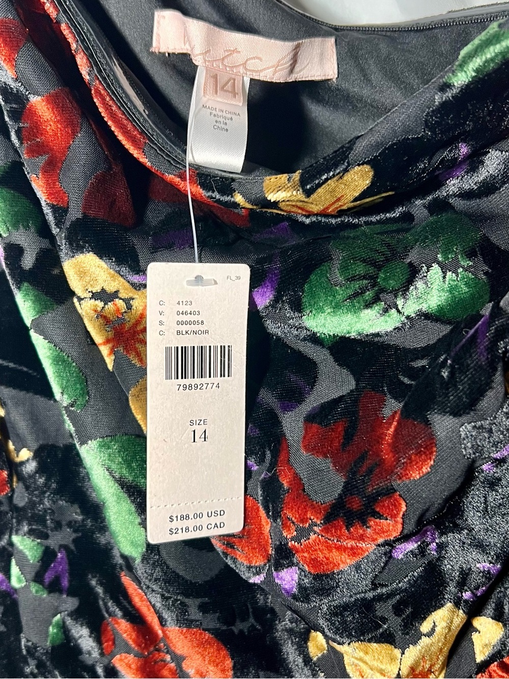 Hutch Anthropologie One Shoulder Velvet Jumpsuit Jewel Floral NWT 14 - Picture 3 of 3